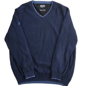Men's Dark Navy V-Neck Pullover Sweater